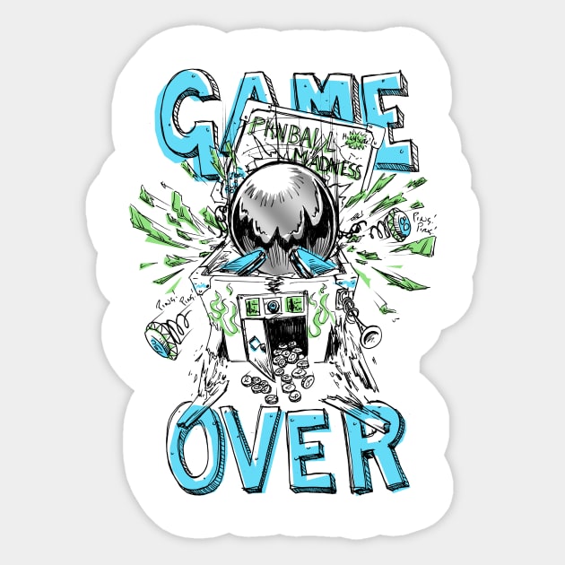 Game Over Sticker by BrickorBrackdesigns